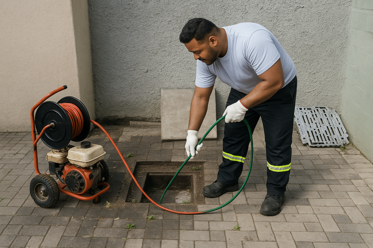 Equipe Desentupidora Curitiba em ação