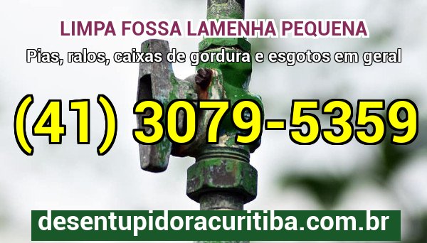 Limpa Fossa Lamenha Pequena com caminhão-vácuo