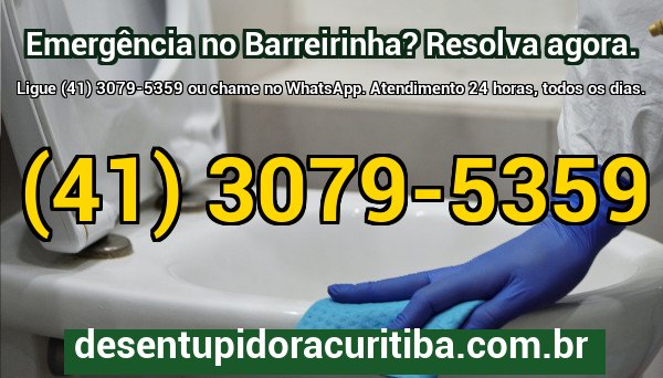 Atendimento emergencial 24 horas da Desentupidora Curitiba no bairro Barreirinha com equipe de prontidão
