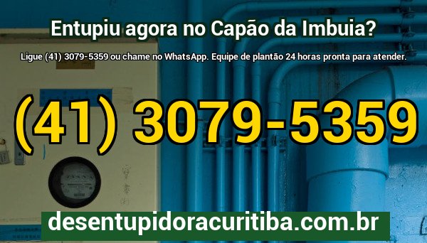 Vista do bairro Capão da Imbuia em Curitiba com equipe de desentupimento 24 horas de prontidão