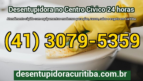 Técnico da Desentupidora Curitiba atendendo chamado de emergência no bairro Centro Cívico em Curitiba