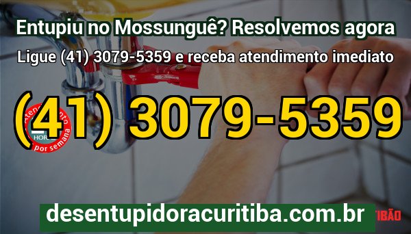 Equipe da Desentupidora Curitiba atendendo emergência de esgoto entupido no bairro Mossunguê